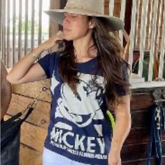CHASER X DISNEY | NEW Navy Blue Mickey Mouse Graphic T-Shirt Women’s Size XS - Picture 8 of 8